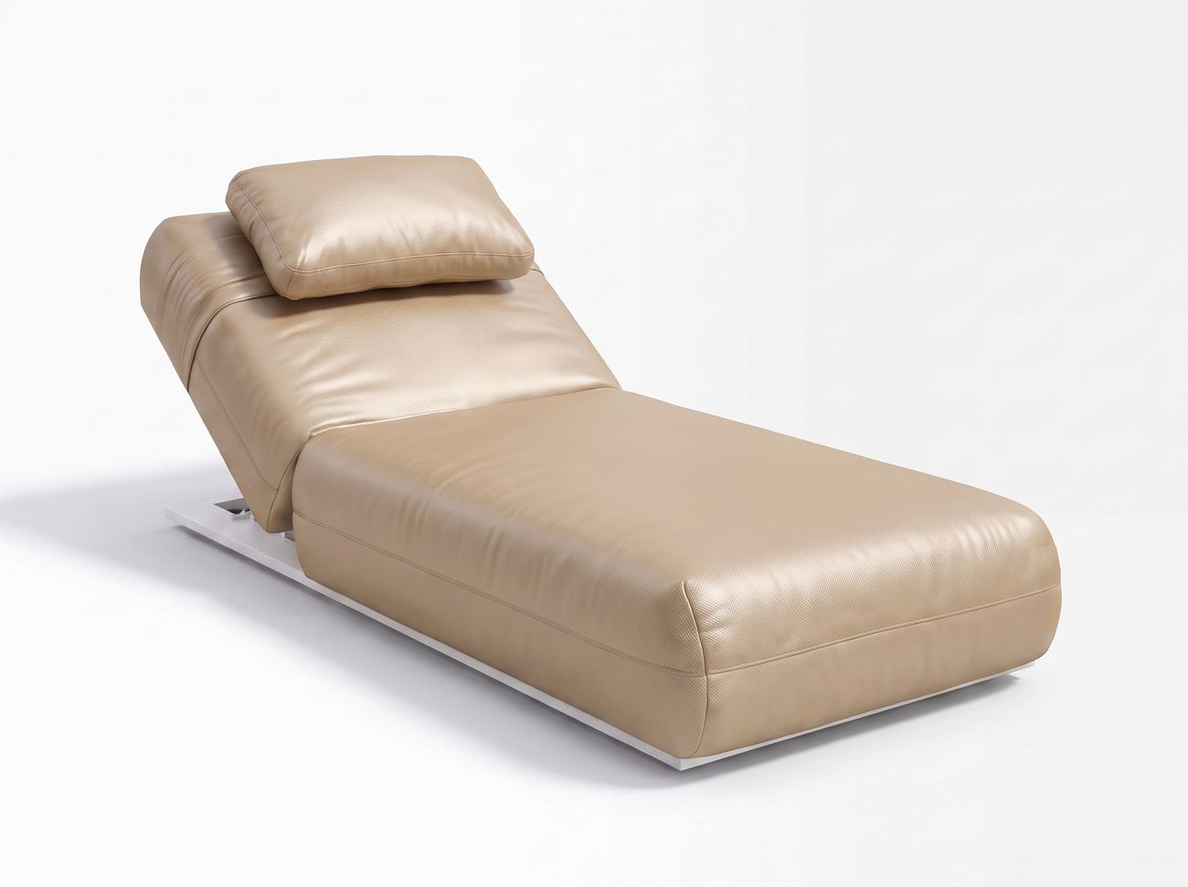 Outdoor sunbed on white