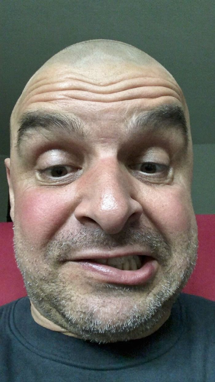 UGC style selfie of a man making a face