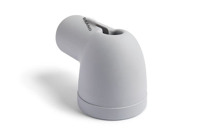 Bath spout cover on white